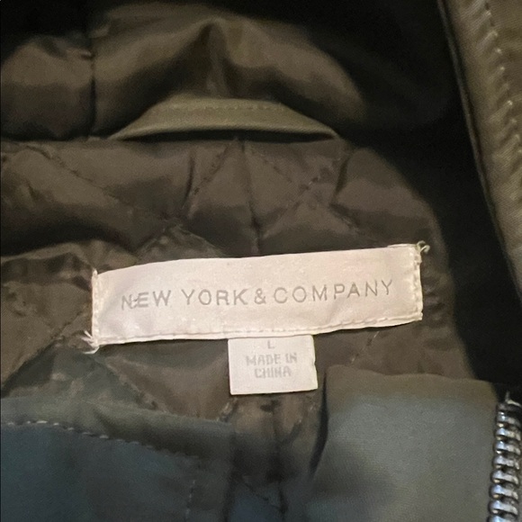 New York and Company olive green hooded jacket size large - Picture 2 of 10